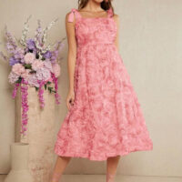 لباس مجلسی گل برجسته بهاری