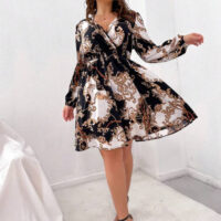 پیراهن فلورال چپ و راستی