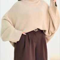 پلیور بافت یقه اسکی زنانه