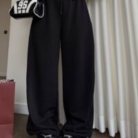 شلوار بگ دورس کرک دار کمرکش